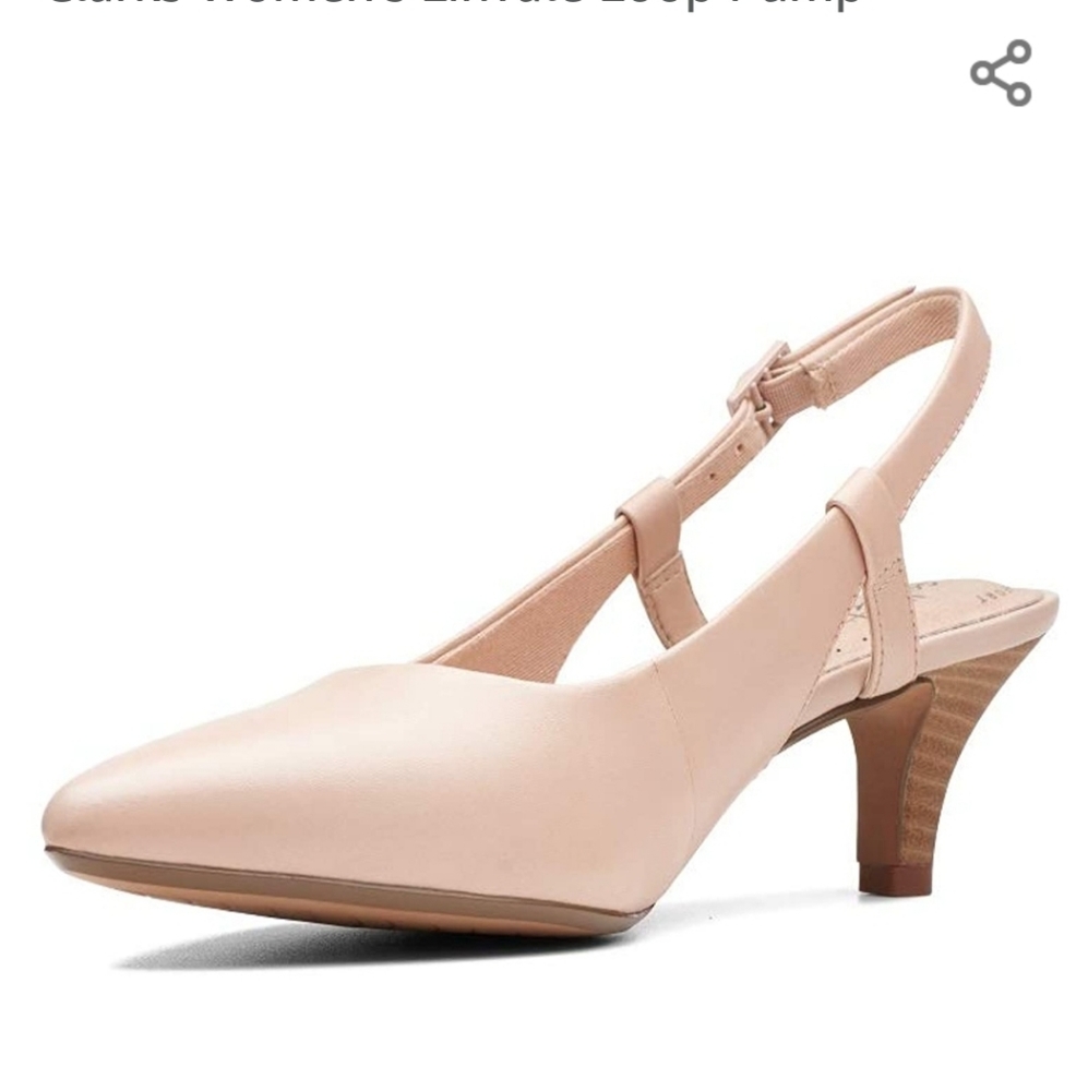 Clarks Linvale slingback kitten heel